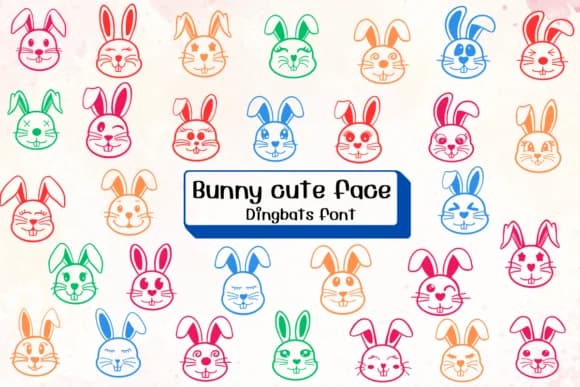 Bunny Cute Face by Ketsarin — Dingbats Font