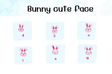Bunny Cute Face by Ketsarin — Dingbats Font — thumbnail 4