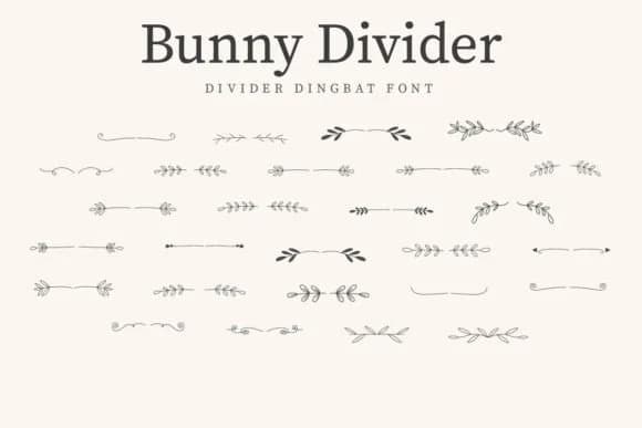 Bunny Divider by CraftedType Studio — Dingbats Font