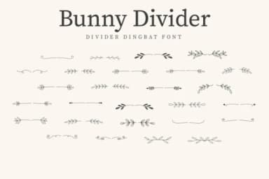 Bunny Divider by CraftedType Studio — Dingbats Font — thumbnail 1