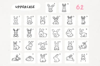 Bunny Doodle by Babymimiart — Dingbats Font — thumbnail 8