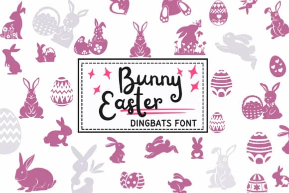 Bunny Easter by PraewDesigns — Dingbats Font