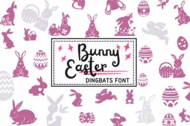 Bunny Easter by PraewDesigns — Dingbats Font — thumbnail 1