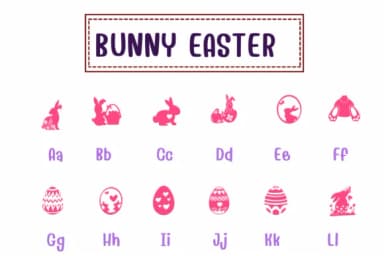 Bunny Easter by PraewDesigns — Dingbats Font — thumbnail 2
