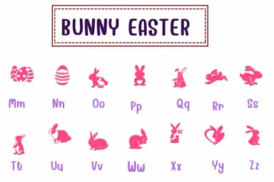 Bunny Easter by PraewDesigns — Dingbats Font — thumbnail 3