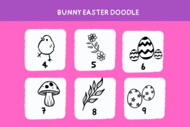 Bunny Easter Doodle by Bee piyanuch — Dingbats Font — thumbnail 8