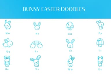 Bunny Easter Doodles by Heartcraft Atelier — Dingbats Font — thumbnail 3