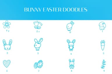 Bunny Easter Doodles by Heartcraft Atelier — Dingbats Font — thumbnail 4