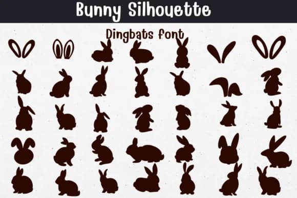 Bunny Silhouette by Sontaya — Dingbats Font