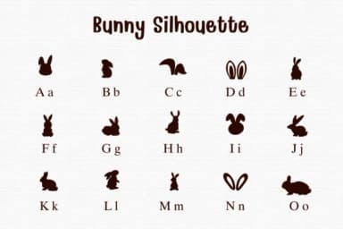 Bunny Silhouette by Sontaya — Dingbats Font — thumbnail 2