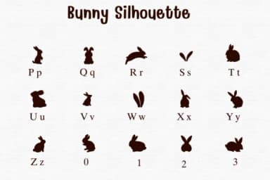 Bunny Silhouette by Sontaya — Dingbats Font — thumbnail 3