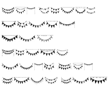 Bunting Banners for Party Decorations by MOMAT THIRTYONE — Dingbats Font — thumbnail 6