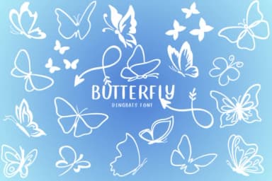 Butterfly by CHANOK — Dingbats Font — thumbnail 1