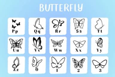 Butterfly by CHANOK — Dingbats Font — thumbnail 3
