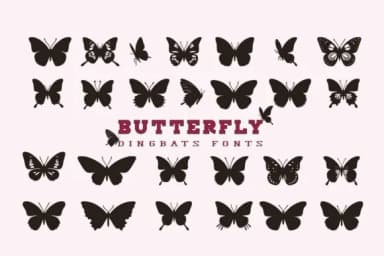 Butterfly by Eystore — Dingbats Font — thumbnail 1