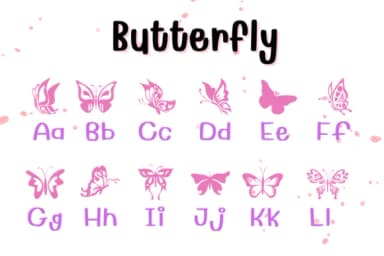 Butterfly by PraewDesigns — Dingbats Font — thumbnail 2