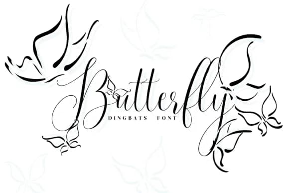 Butterfly by Bee piyanuch — Dingbats Font