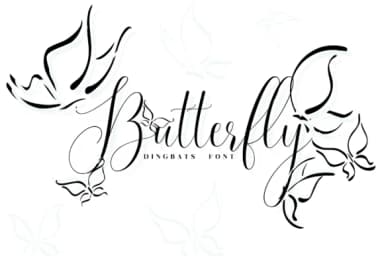 Butterfly by Bee piyanuch — Dingbats Font — thumbnail 1