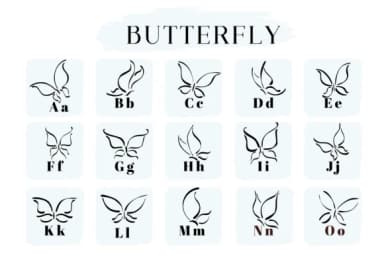 Butterfly by Bee piyanuch — Dingbats Font — thumbnail 2
