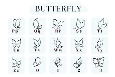 Butterfly by Bee piyanuch — Dingbats Font — thumbnail 3