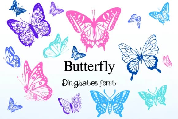 Butterfly by KinnareeART — Dingbats Font