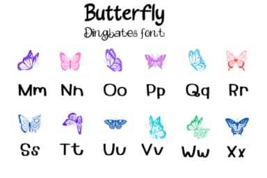 Butterfly by KinnareeART — Dingbats Font — thumbnail 3