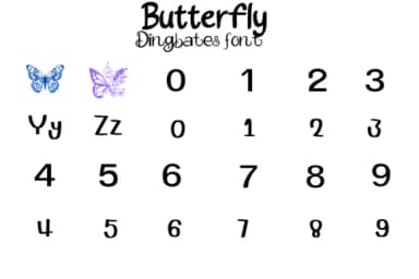 Butterfly by KinnareeART — Dingbats Font — thumbnail 4