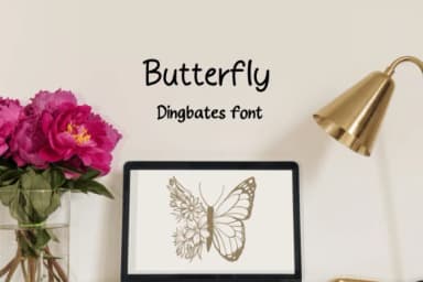 Butterfly by KinnareeART — Dingbats Font — thumbnail 7