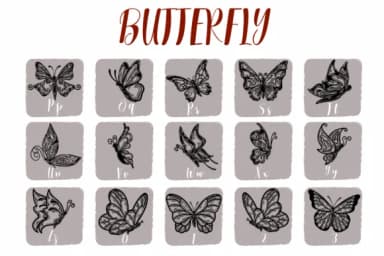 Butterfly by Suphitchaya — Dingbats Font — thumbnail 2