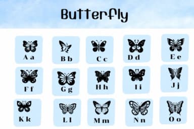Butterfly by Ketsarin — Dingbats Font — thumbnail 2