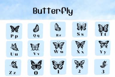 Butterfly by Ketsarin — Dingbats Font — thumbnail 3