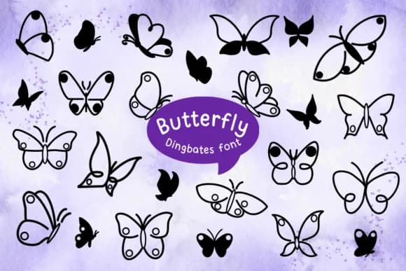 Butterfly by Chonada — Dingbats Font