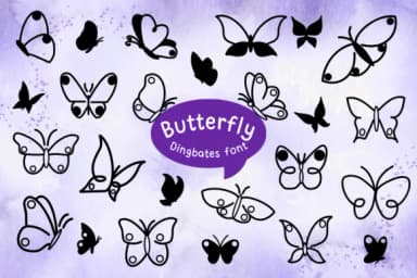 Butterfly by Chonada — Dingbats Font — thumbnail 1