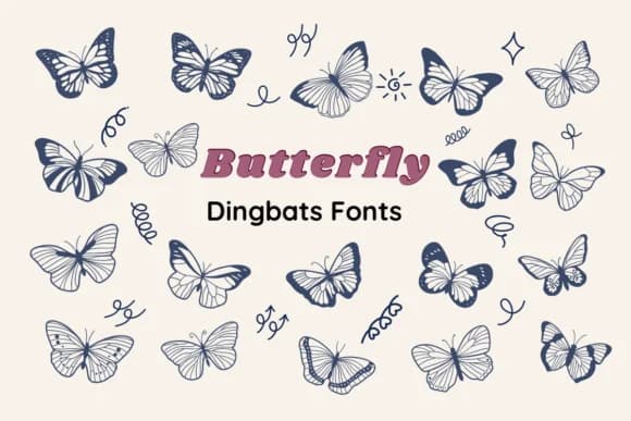 Butterfly by Nun Sukhwan — Dingbats Font