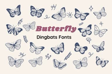 Butterfly by Nun Sukhwan — Dingbats Font — thumbnail 1