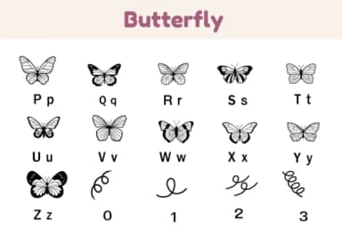 Butterfly by Nun Sukhwan — Dingbats Font — thumbnail 3