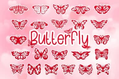 Butterfly by Letterayu — Dingbats Font — thumbnail 1