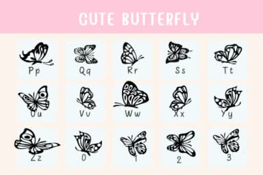 Butterfly by Nongyao — Dingbats Font — thumbnail 3