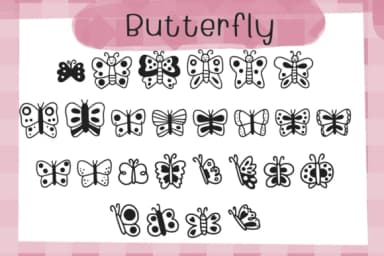 Butterfly by Foam-Design Store — Dingbats Font — thumbnail 1