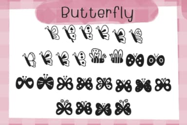 Butterfly by Foam-Design Store — Dingbats Font — thumbnail 2