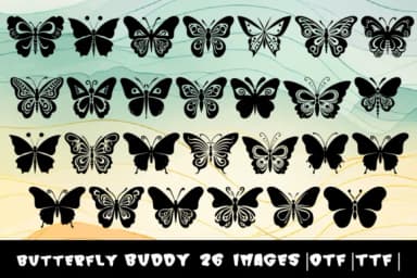 Butterfly Buddy by MOMAT THIRTYONE — Dingbats Font — thumbnail 1
