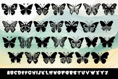 Butterfly Buddy by MOMAT THIRTYONE — Dingbats Font — thumbnail 2