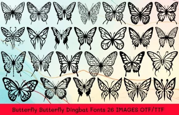 Butterfly Butterfly by MOMAT THIRTYONE — Dingbats Font