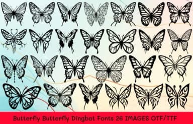 Butterfly Butterfly by MOMAT THIRTYONE — Dingbats Font — thumbnail 1