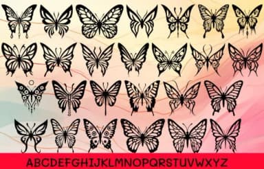 Butterfly Butterfly Happy by MOMAT THIRTYONE — Dingbats Font — thumbnail 2