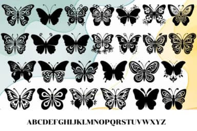 Butterfly Chic by MOMAT THIRTYONE — Dingbats Font — thumbnail 2