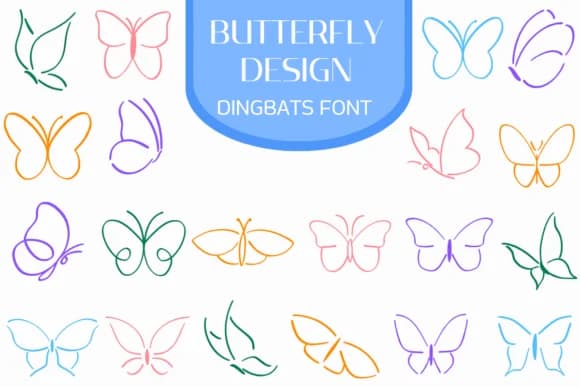 Butterfly Design by Heartcraft Atelier — Dingbats Font