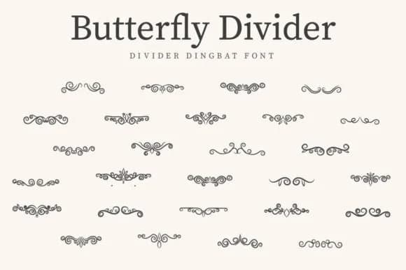 Butterfly Divider by CraftedType Studio — Dingbats Font