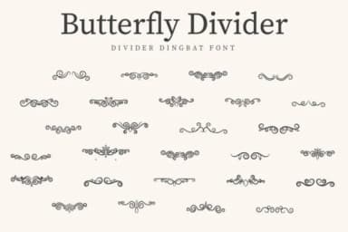 Butterfly Divider by CraftedType Studio — Dingbats Font — thumbnail 1