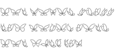 Butterfly Doodle by Chonada — Dingbats Font — thumbnail 8